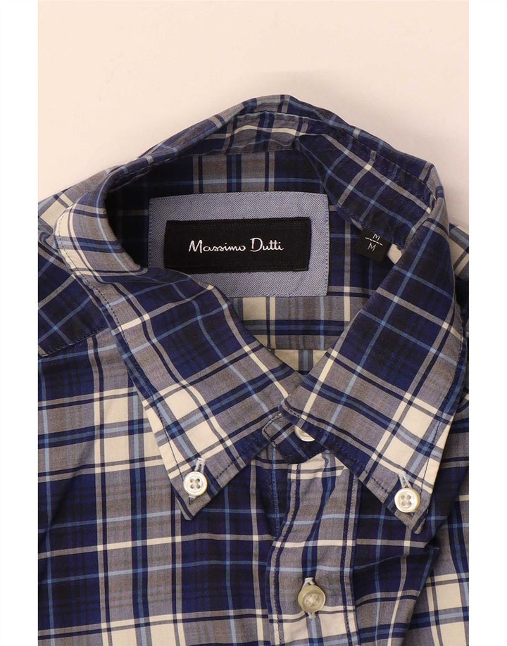 Massimo Dutti Cămașă pentru bărbați Medium Blue Plaid