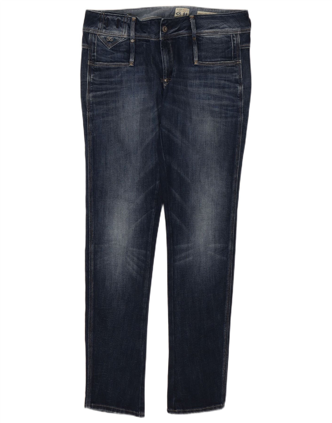 Blugi G-Star 3301 Slim pentru femei L32 L32 Bumbac bleumarin