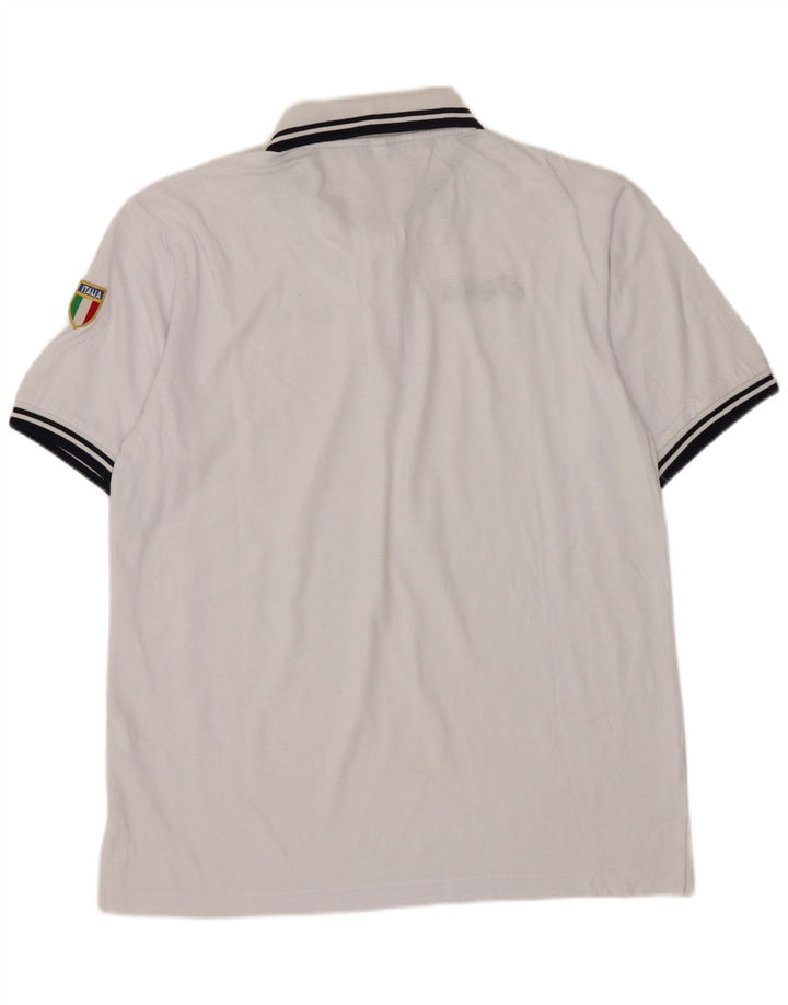 Tricou polo Asics pentru bărbați, mare, alb, bumbac