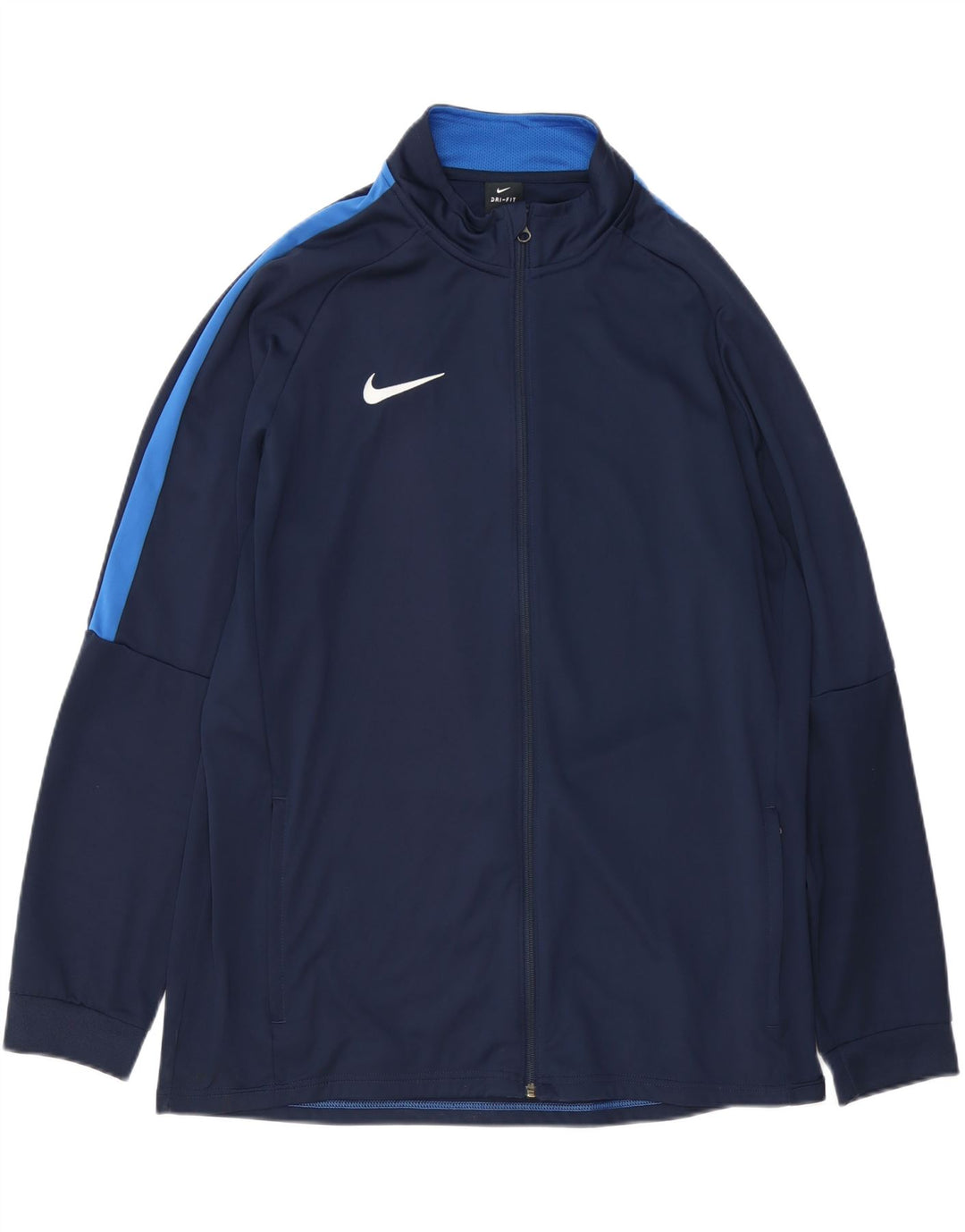 Jachetă de top pentru trening Nike Dri Fit pentru bărbați, 2XL, poliester color block, albastru bleumarin