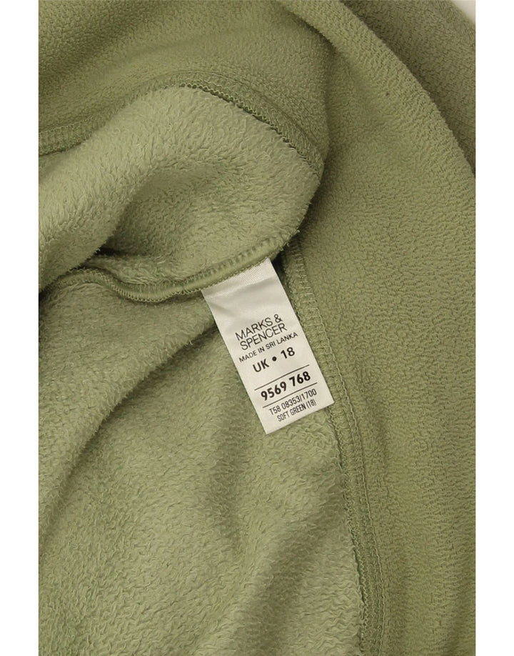 Jachetă fleece supradimensionată pentru femei Marks & Spencer UK 18 XL Poliester verde