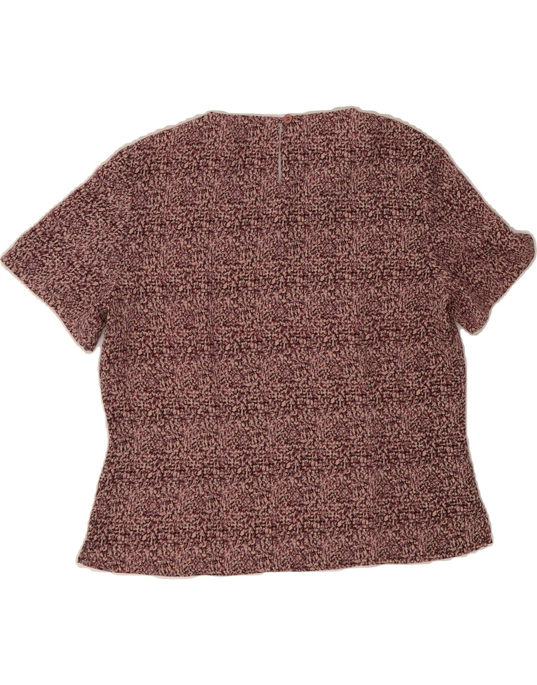 VIYELLA Womens Short Sleeve Blouse Top UK 12 Medium Purple Polyester Vintage Viyella and Second-Hand Viyella from Messina Hembry 