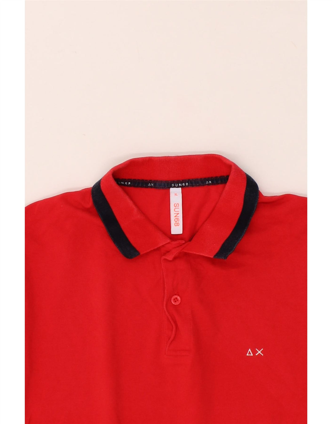 SUN68 Mens Polo Shirt XL Red Cotton Vintage Sun68 and Second-Hand Sun68 from Messina Hembry 