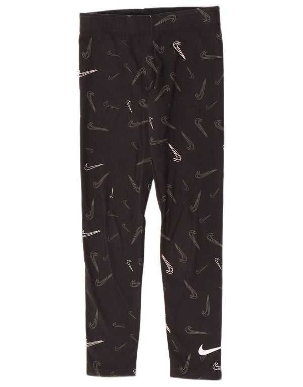 Leggings grafic pentru fete Nike 13-14 ani XL bumbac negru