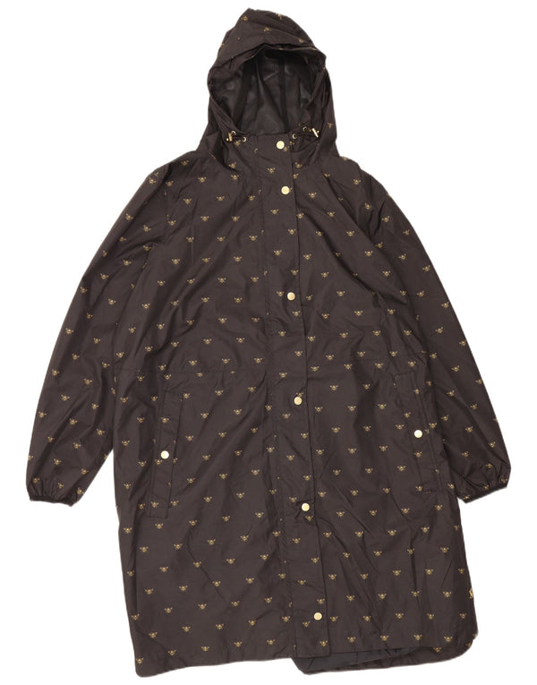 Joules haină de ploaie cu glugă pentru femei UK 20 2XL poliester negru