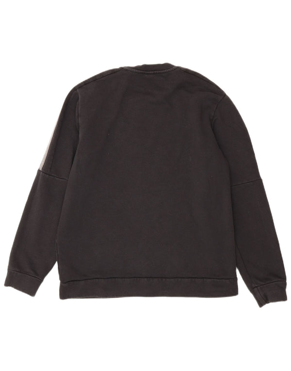 Pulover Adidas pentru bărbați, bumbac mediu negru