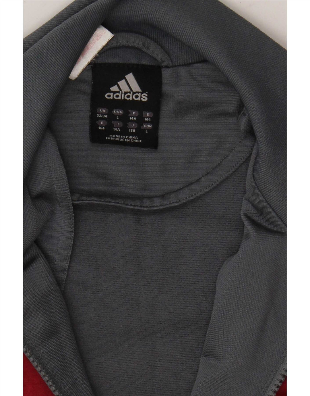 Jachetă de top pentru trening Adidas băieți 13-14 ani, gri, poliester color bloc