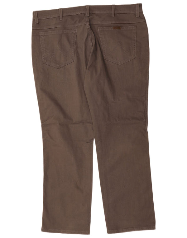 Pantaloni casual Wrangler pentru bărbați, cu croiala normală, W42 L30, bumbac gri
