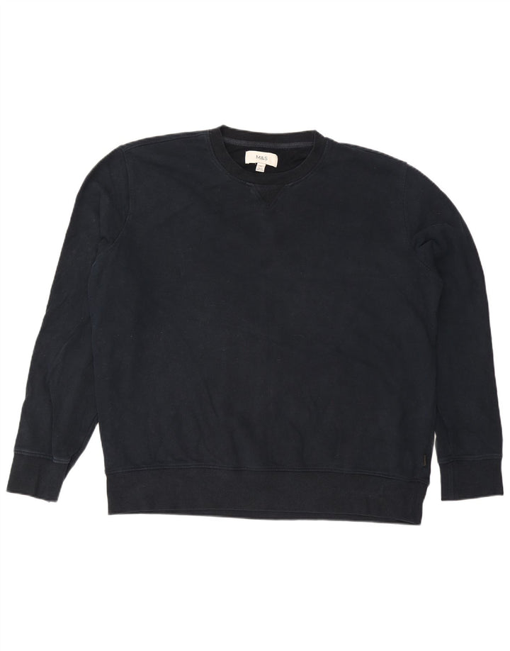 Pulover pentru bărbați Marks & Spencer, 2XL, bumbac bleumarin