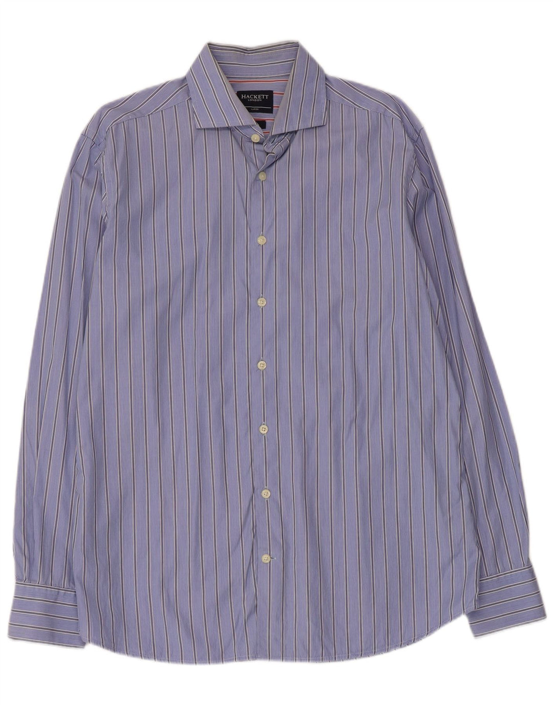 Cămașă pentru bărbați Hackett Slim Fit, bumbac mare cu dungi albastre