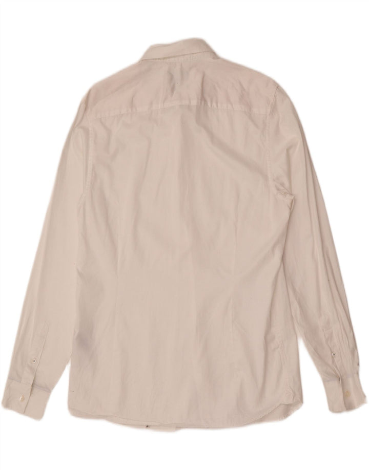 Cămașă pentru bărbați Ted Baker Slim Fit Mărimea 4 Bumbac alb mare