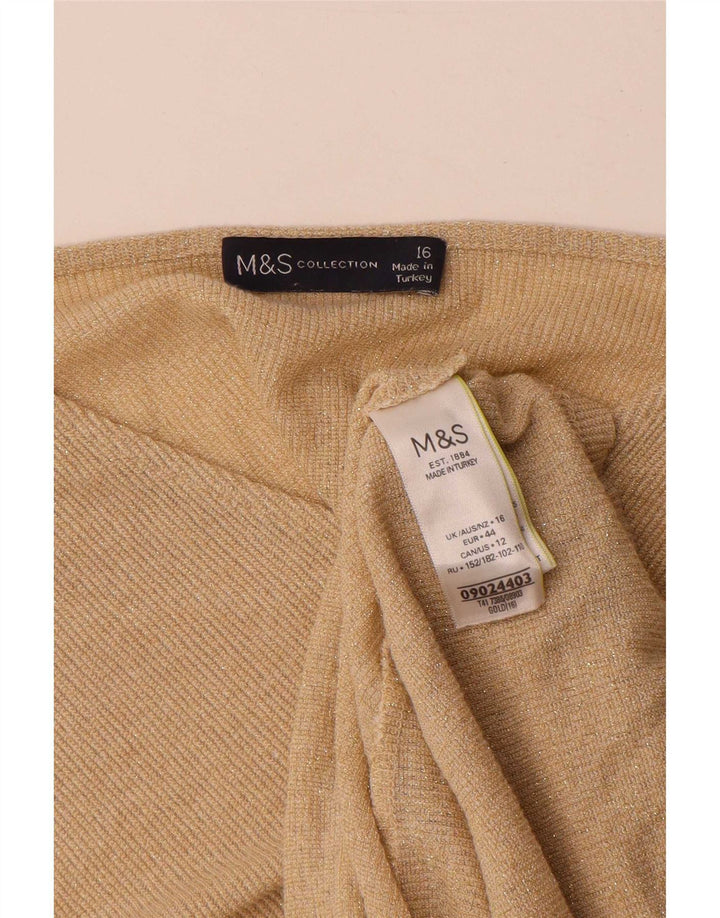Bluză Marks & Spencer pentru femei Liliac, Marea Britanie 16, vascoză mare cu pături aurii