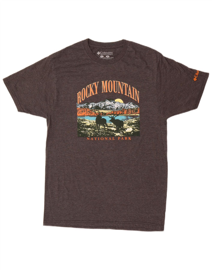 Tricou grafic Columbia pentru bărbați Top, bumbac, gri mediu