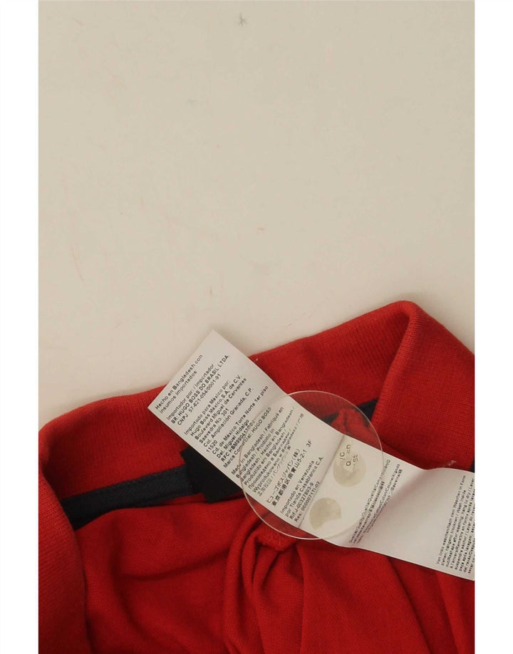 Cămașă polo Hugo Boss pentru bărbați, bumbac roșu mediu