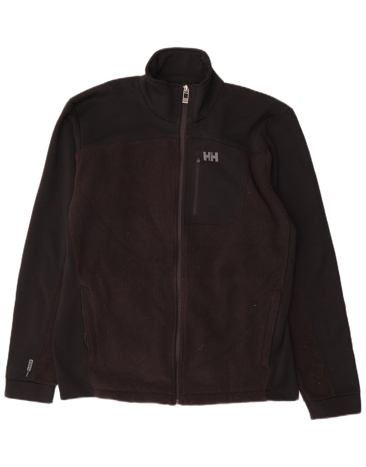 Jachetă fleece pentru bărbați HELLY HANSEN UK 40, mare, negru, poliester color bloc