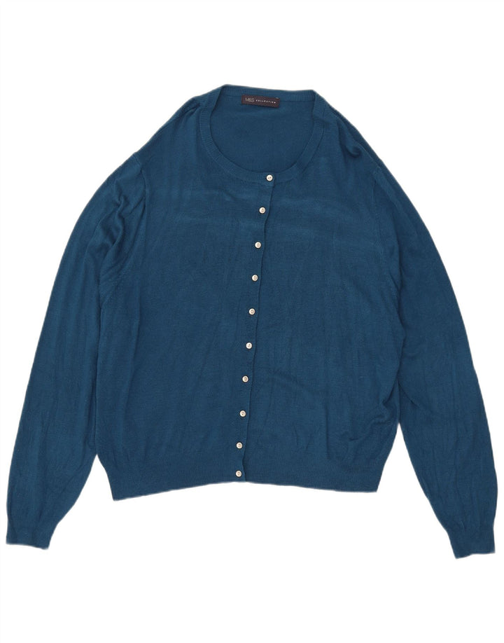 Pulover cardigan pentru femei Marks & Spencer UK 18 XL Albastru