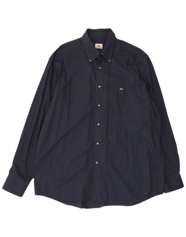 Cămașă pentru bărbați LACOSTE Mărimea 45 XL Bumbac cu carouri bleumarin