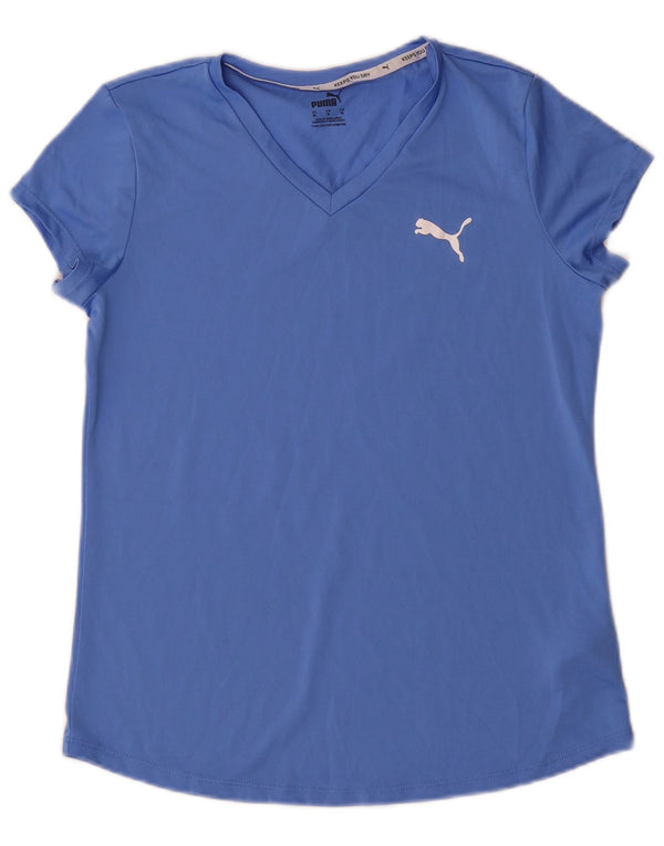 Tricou Puma Femei Top UK 12 Medium Blue Poliester
