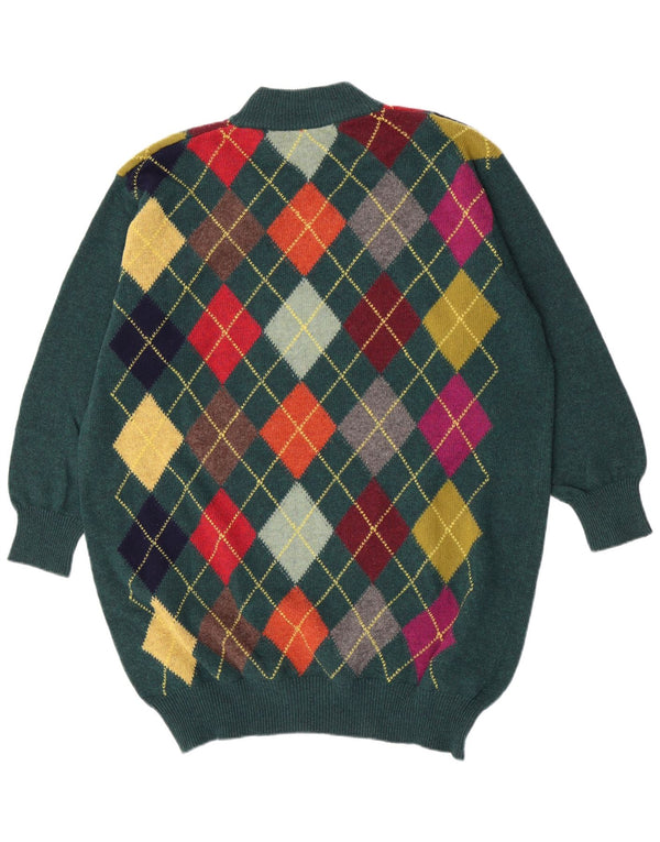 Pulover pentru femei Benetton cu gât țestoasă supradimensionat IT 48 XL verde