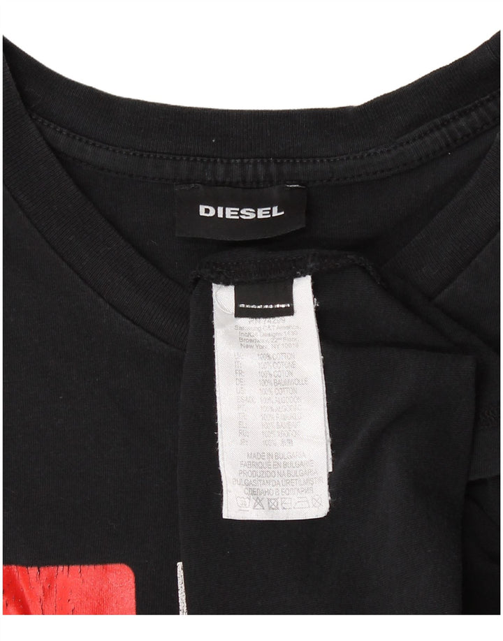 Tricou grafic pentru bărbați DIESEL Top mic bumbac negru