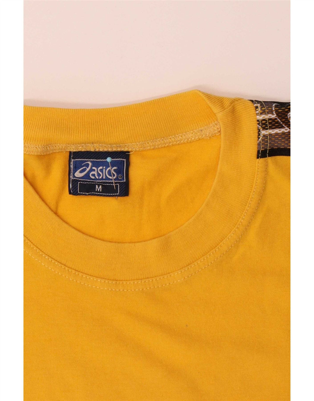 Tricou grafic Asics pentru bărbați Top, galben mediu, bumbac color bloc
