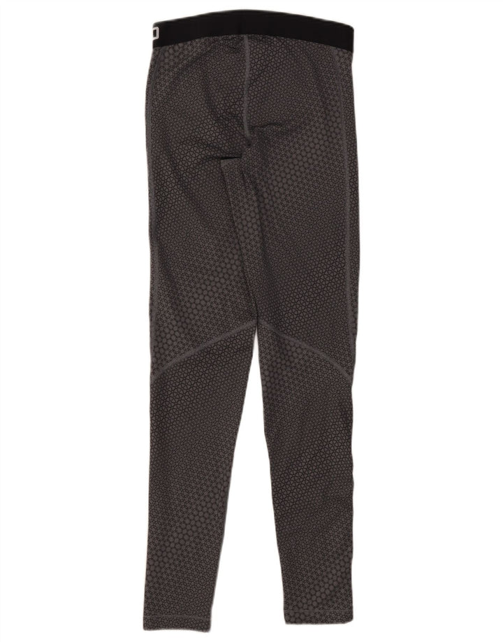 Leggings grafic Nike Dri Fit pentru femei UK 12 Gri mediu Poliester geometric