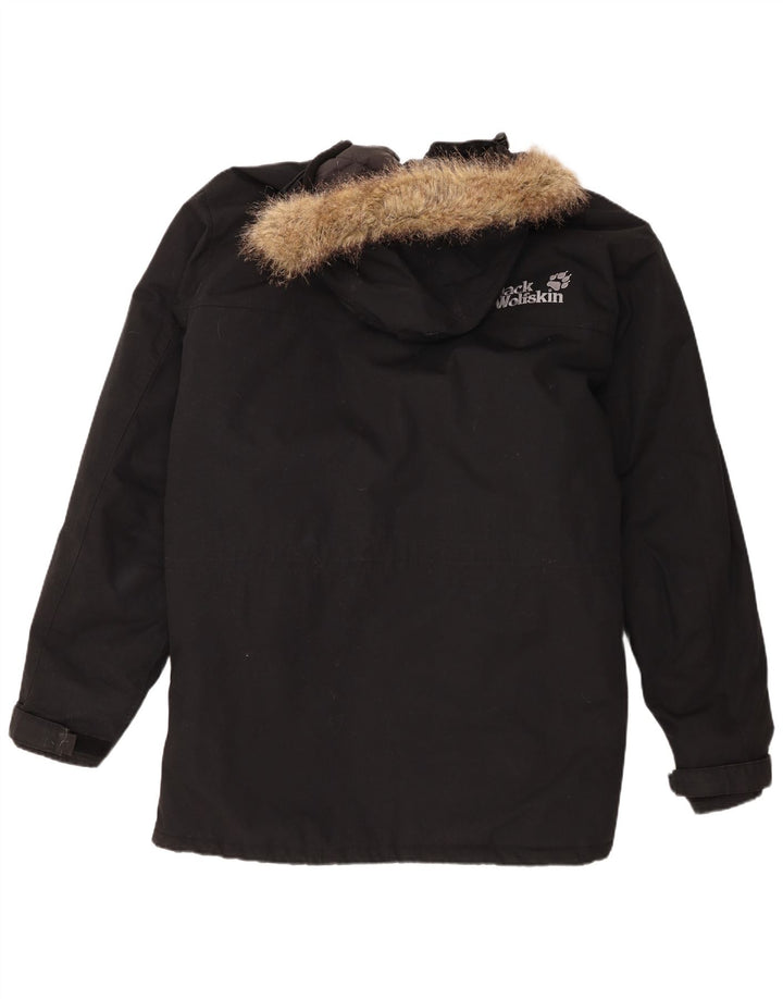 Jack Wolfskin Jachetă Parka cu glugă pentru bărbați UK 44 2XL Poliester negru