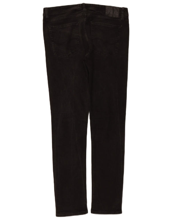 JACK & JONES Blugi pentru bărbați Liam skinny W36 L31 bumbac negru