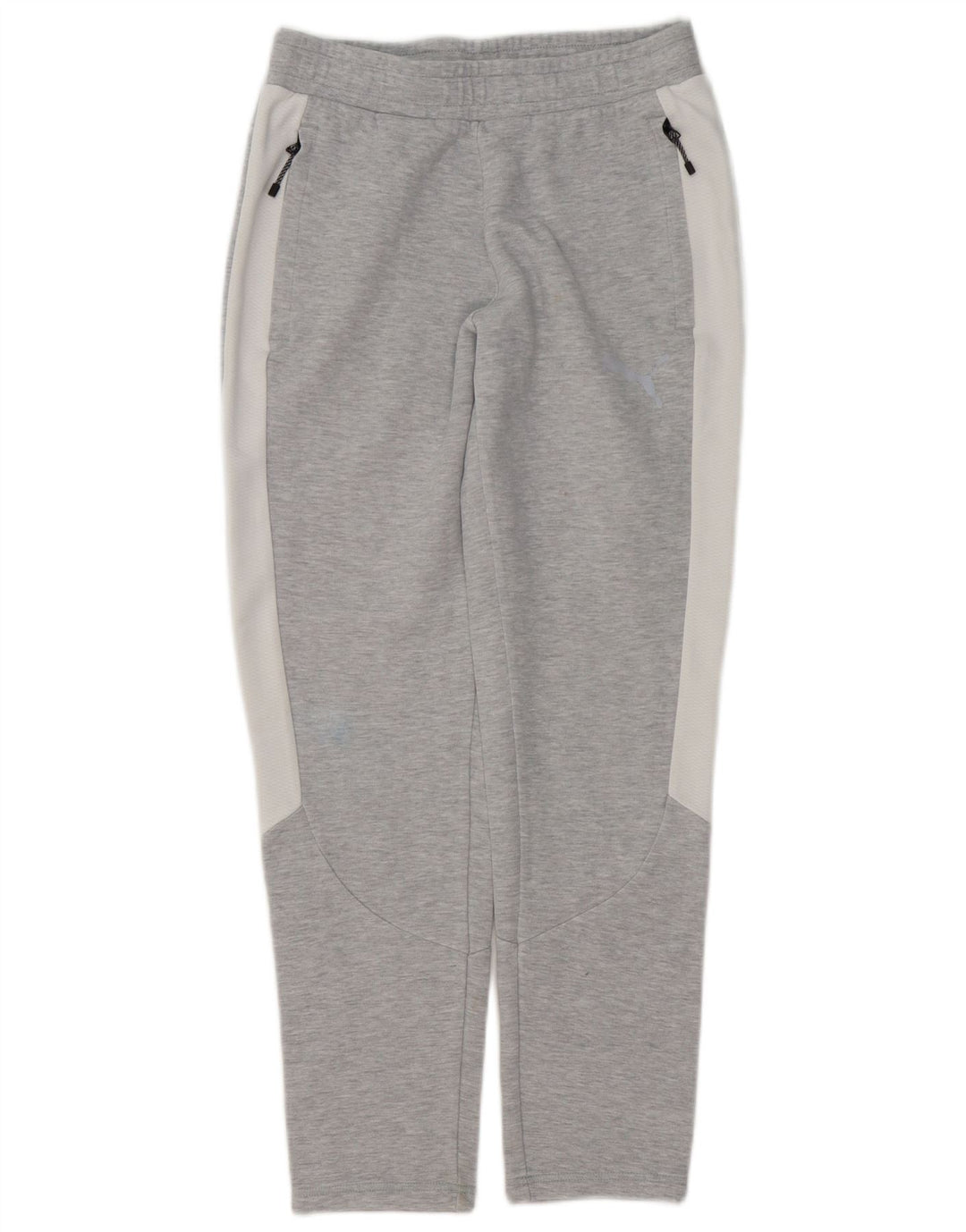Pantaloni de trening Puma pentru bărbați, bumbac color bloc, gri mici