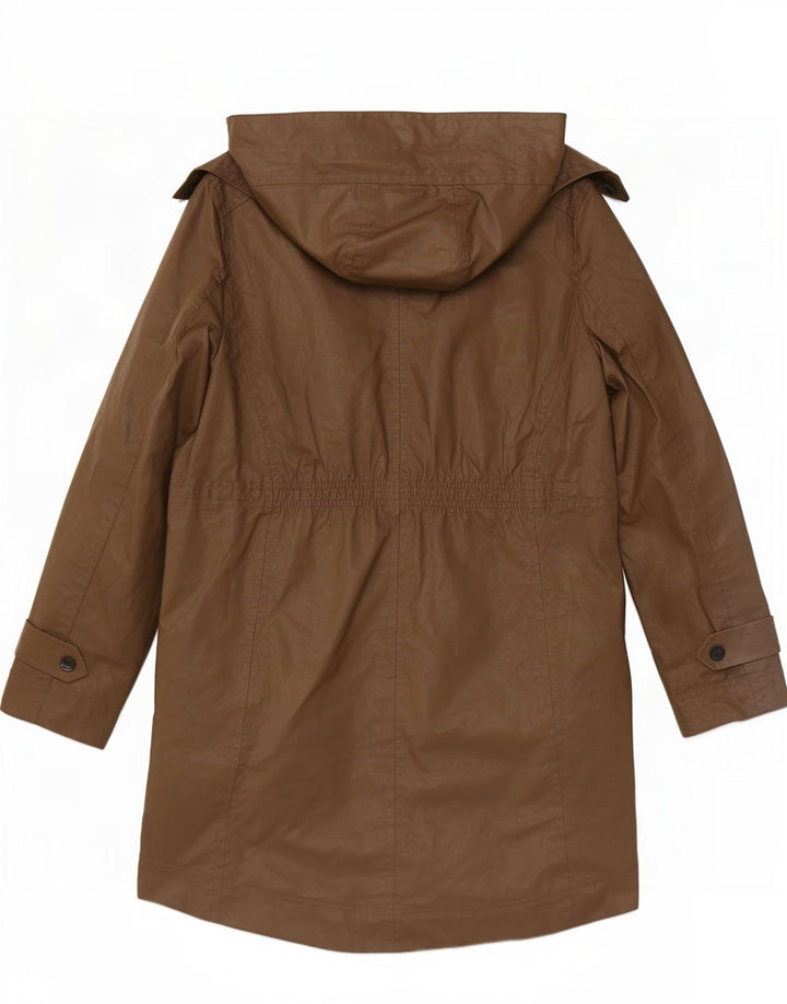 Jachetă parka cu glugă pentru femei Massimo Dutti UK 12 bumbac mediu bej
