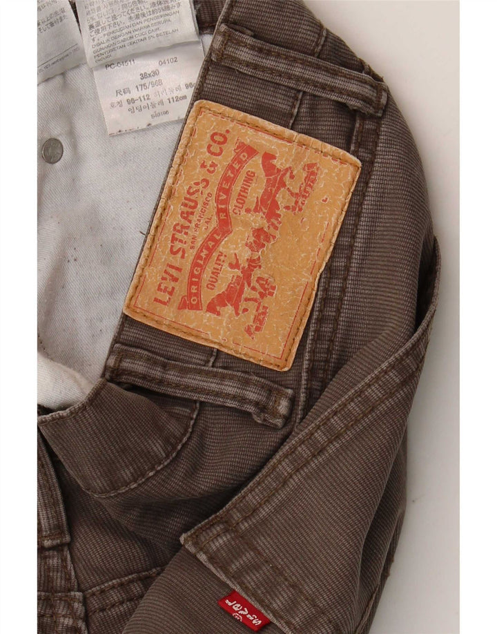 Pantaloni casual slim Levi's pentru bărbați W38 L30 bumbac gri