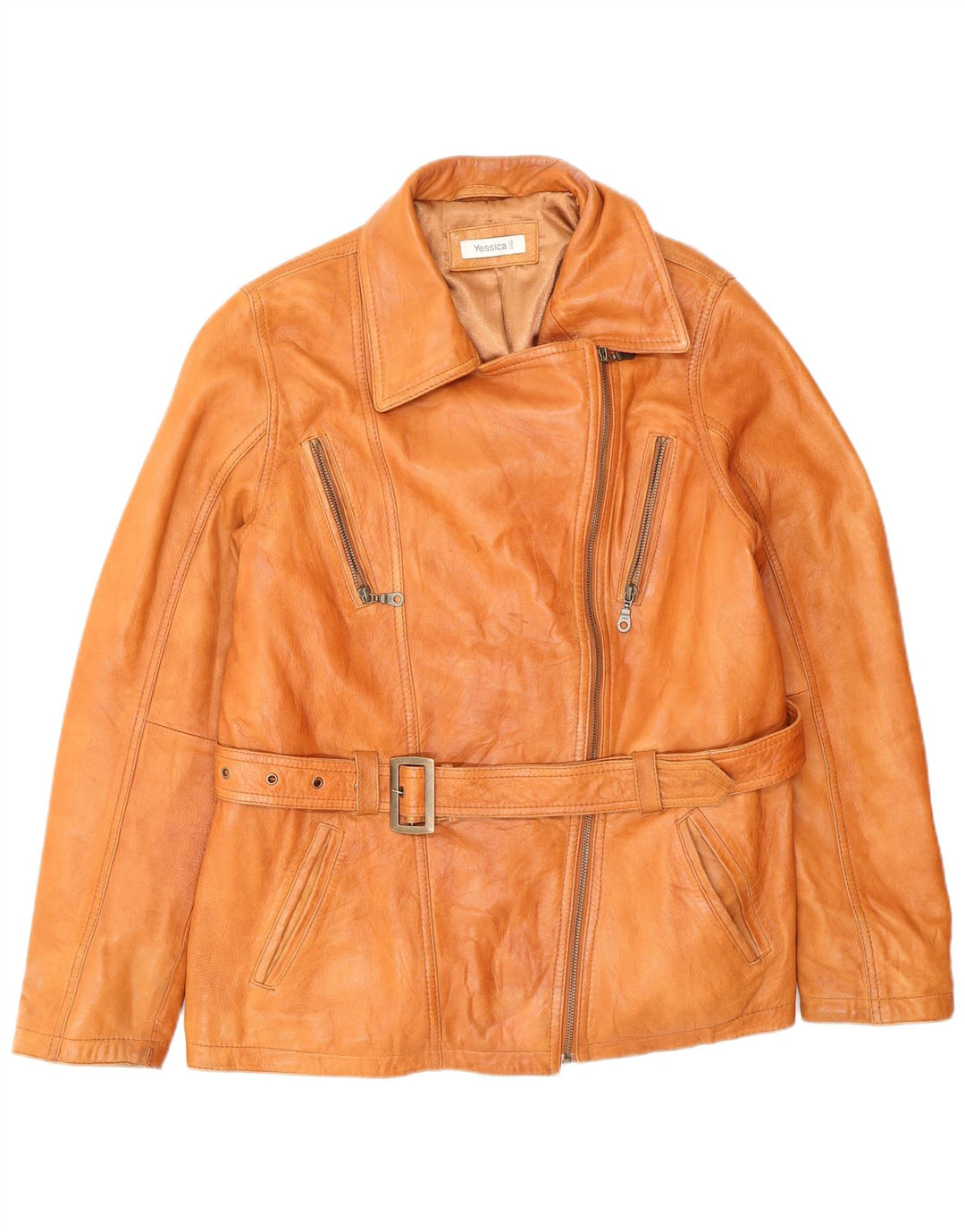 Geaca de piele Yessica pentru femei UK 20 2XL din piele maro