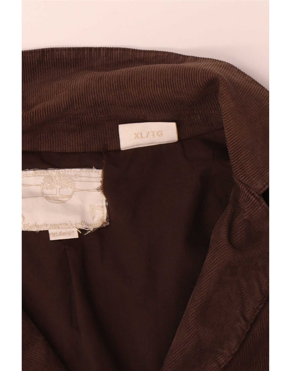 Jachetă Timberland, pentru femei, cu 3 nasturi, din velur, UK 18 XL, bumbac maro