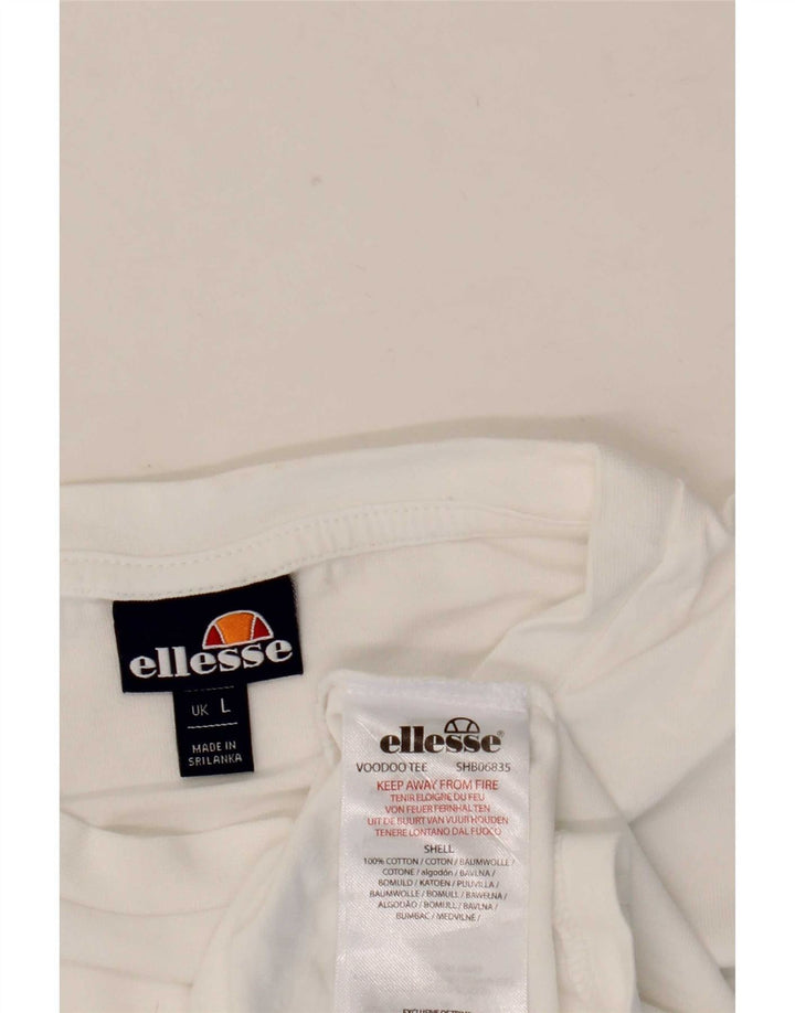 Tricou bărbați Ellesse Top mare din bumbac alb