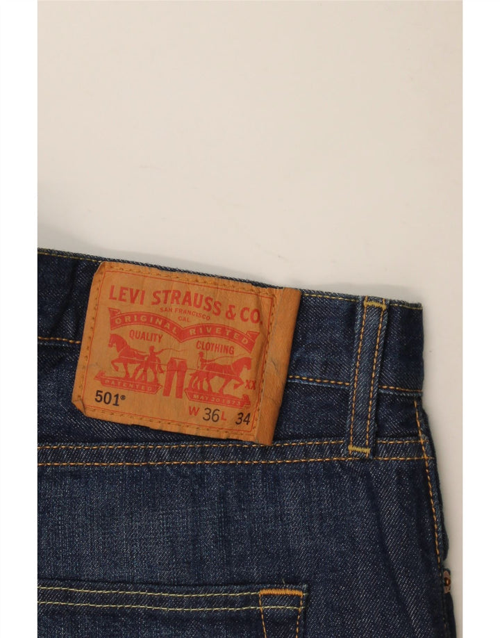 Blugi drepti pentru bărbați Levi's 501 W36 L30 Bumbac albastru