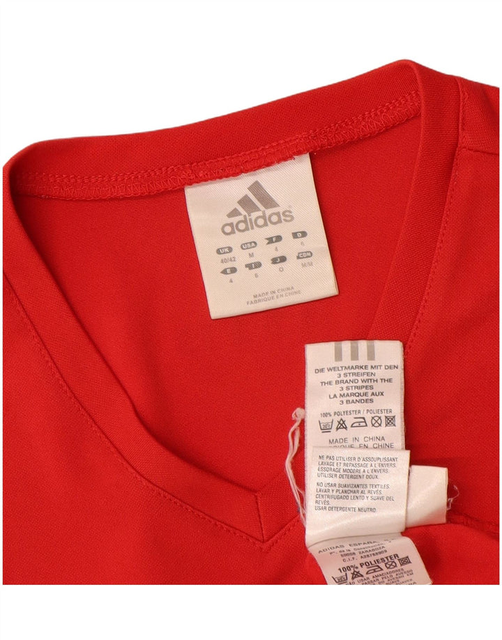 Tricou Adidas Climalite pentru bărbați Top UK 40/42 Poliester roșu mediu