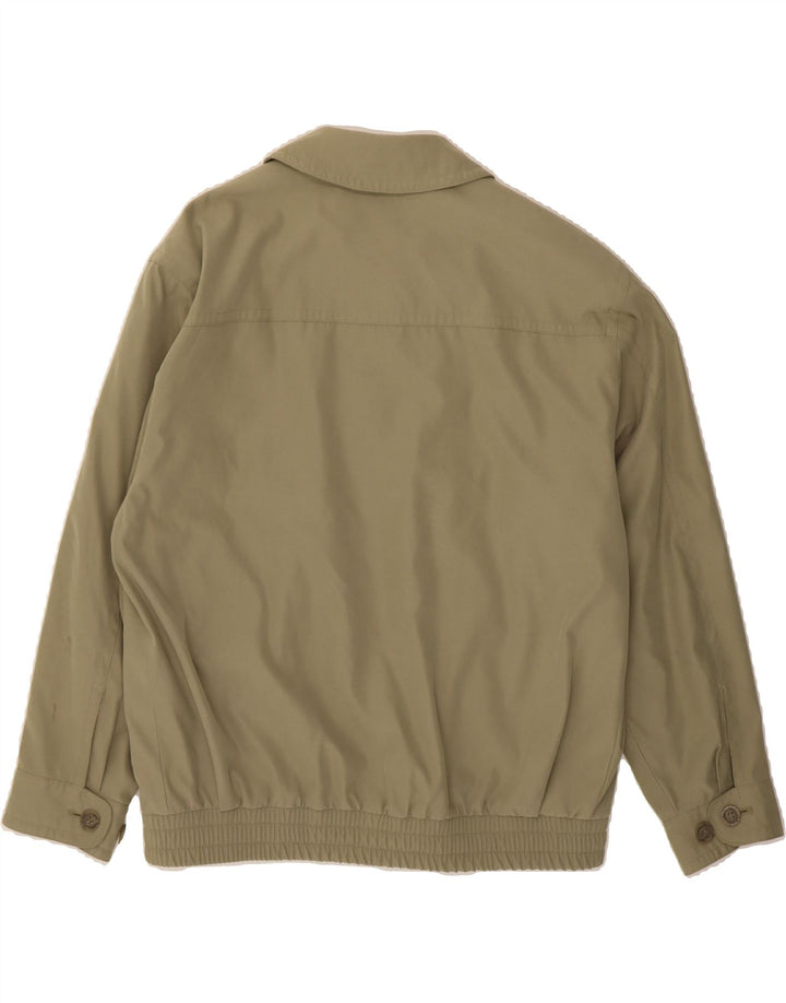 VINTAGE Mens Bomber Jacket UK 38 Medium Khaki Polyester Vintage Vintage and Second-Hand Vintage from Messina Hembry 