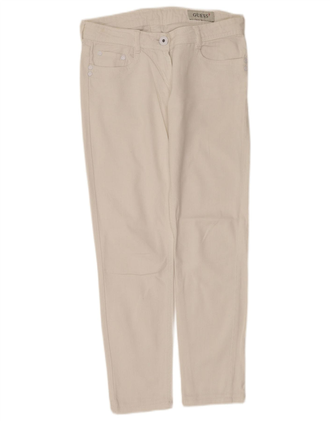 Blugi slim pentru femei Guess W28 L27 bumbac alb