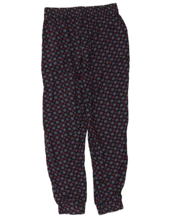 Fat Face Pantaloni casual pentru femei UK 12 Medium W30 L29 Bleumarin Geometric