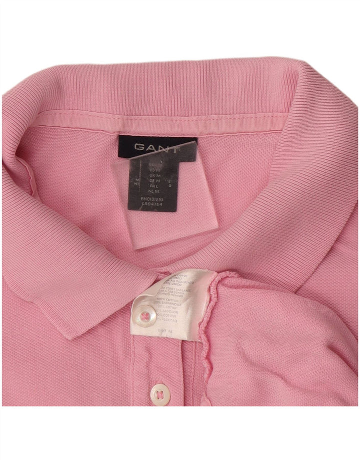Tricou polo pentru femei Gant UK 14, bumbac roz mediu