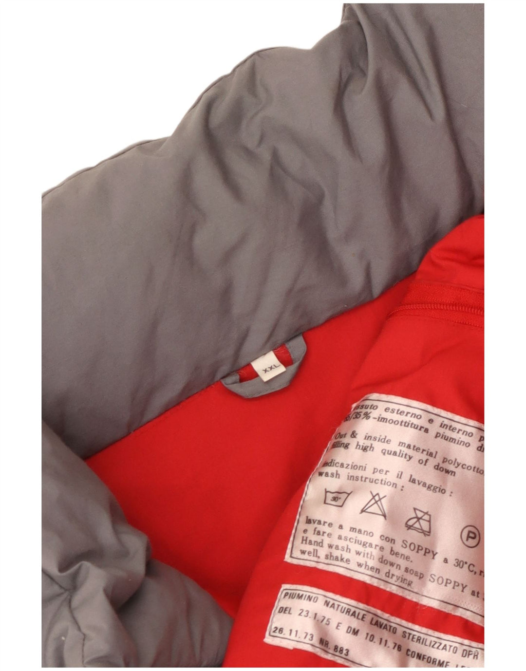 Jachetă căptușită cu glugă vintage pentru bărbați UK 44 2XL poliester gri