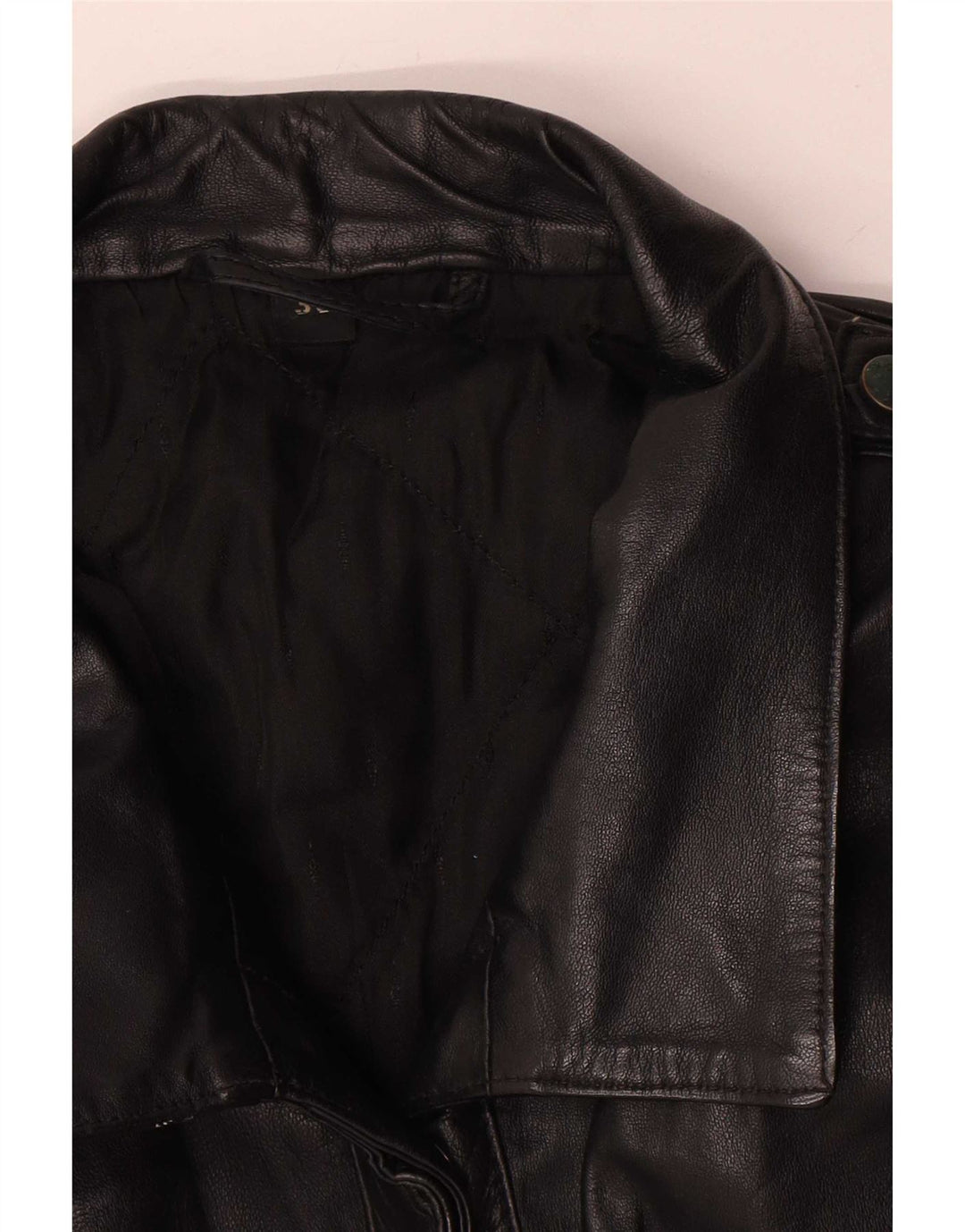 Jachetă de piele vintage pentru femei supradimensionată EU 36 din piele mică neagră