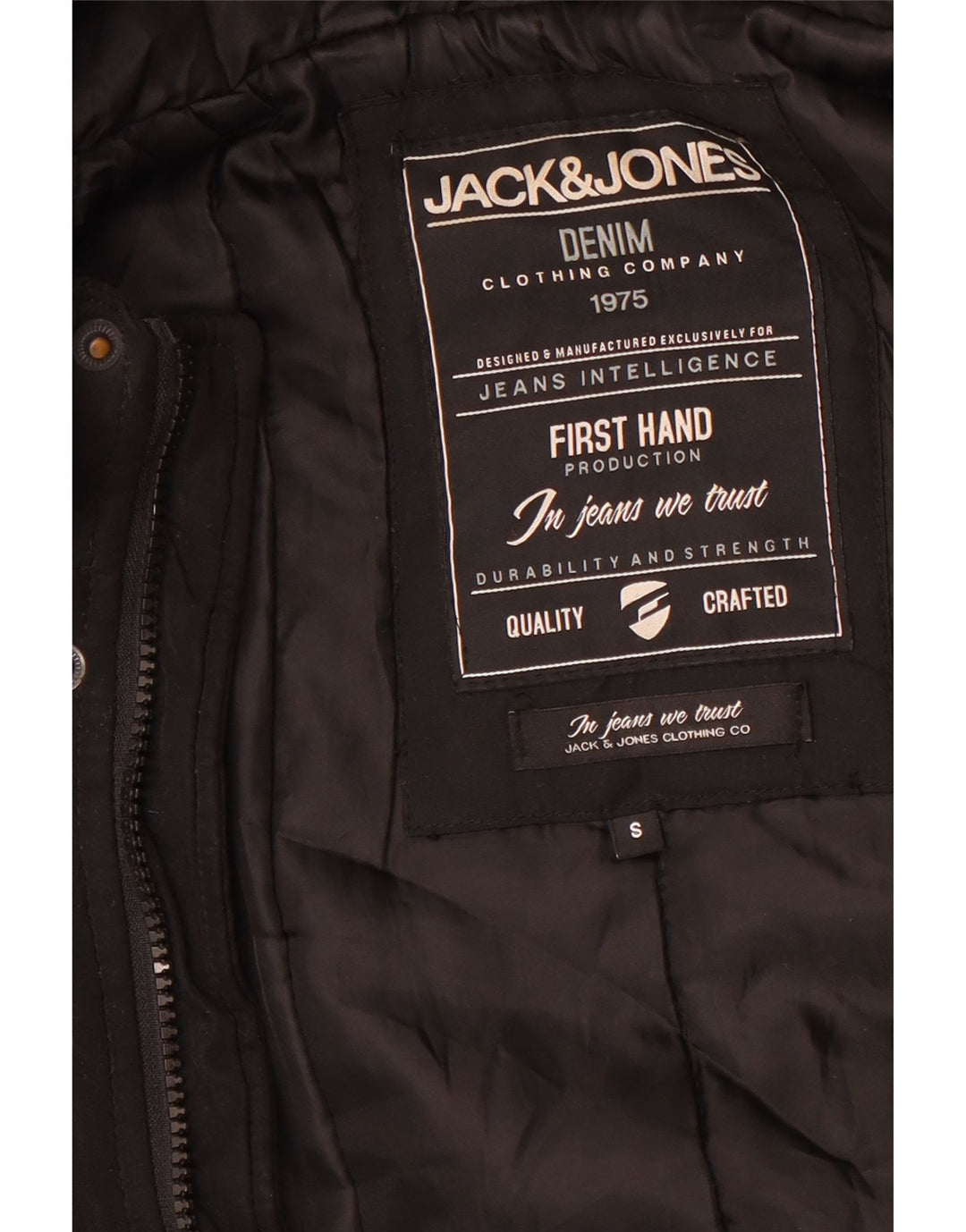 Jack & Jones Bomber pentru bărbați cu glugă UK 36 Small Black