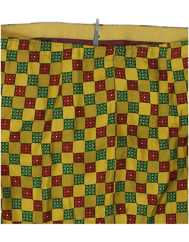 VINTAGE Womens Abstract Pattern Straight Skirt W32 Large Green Vintage Vintage and Second-Hand Vintage from Messina Hembry 