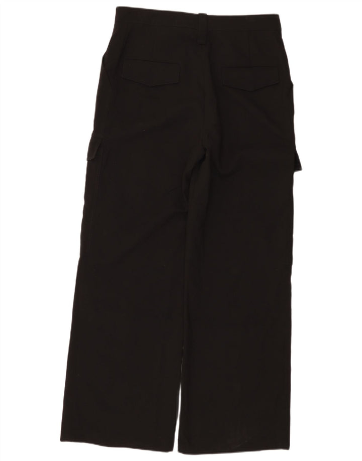 Pantaloni cargo pentru femei cu picioare largi Zara Mediu L28 L30 Negru