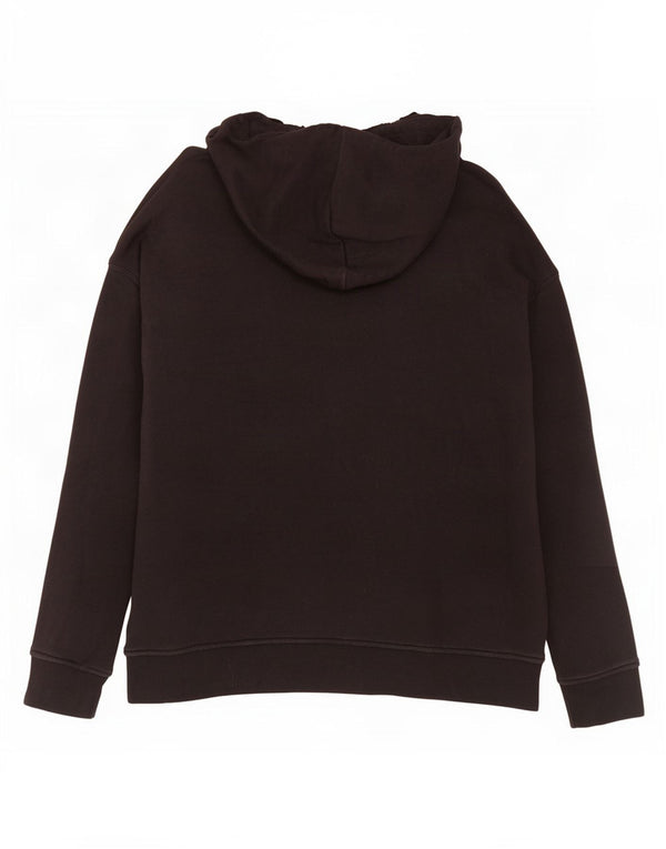 Pulover cu glugă cu grafic Adidas pentru femei UK 18 XL, bumbac negru
