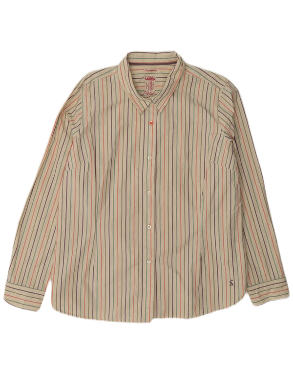 Cămașă Joules pentru femei UK 18 XL, bumbac cu dungi bej