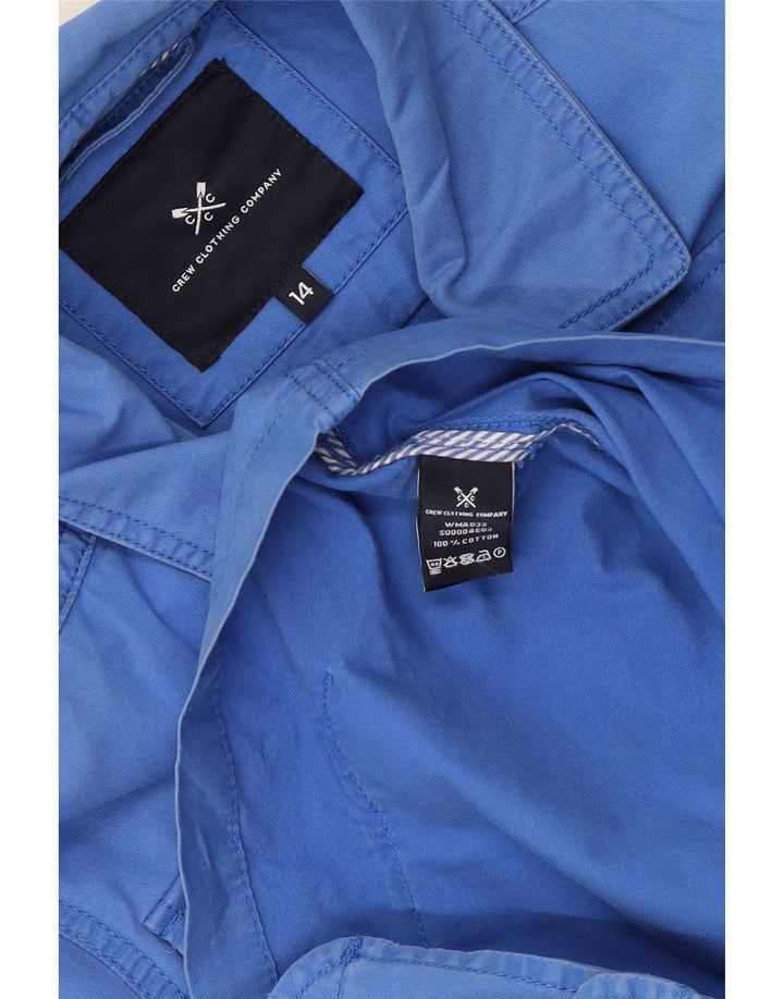 Crew Clothing Jachetă utilitare pentru femei UK 14 Medium Blue Bumbac