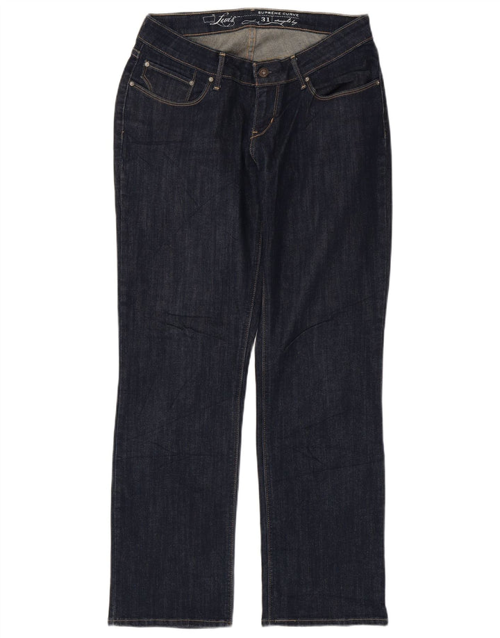 Blugi drepti pentru femei LEVI'S W31 L30 Bumbac bleumarin