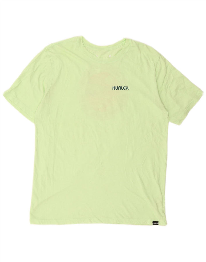 Tricou grafic pentru bărbați Hurley Top din bumbac verde mediu